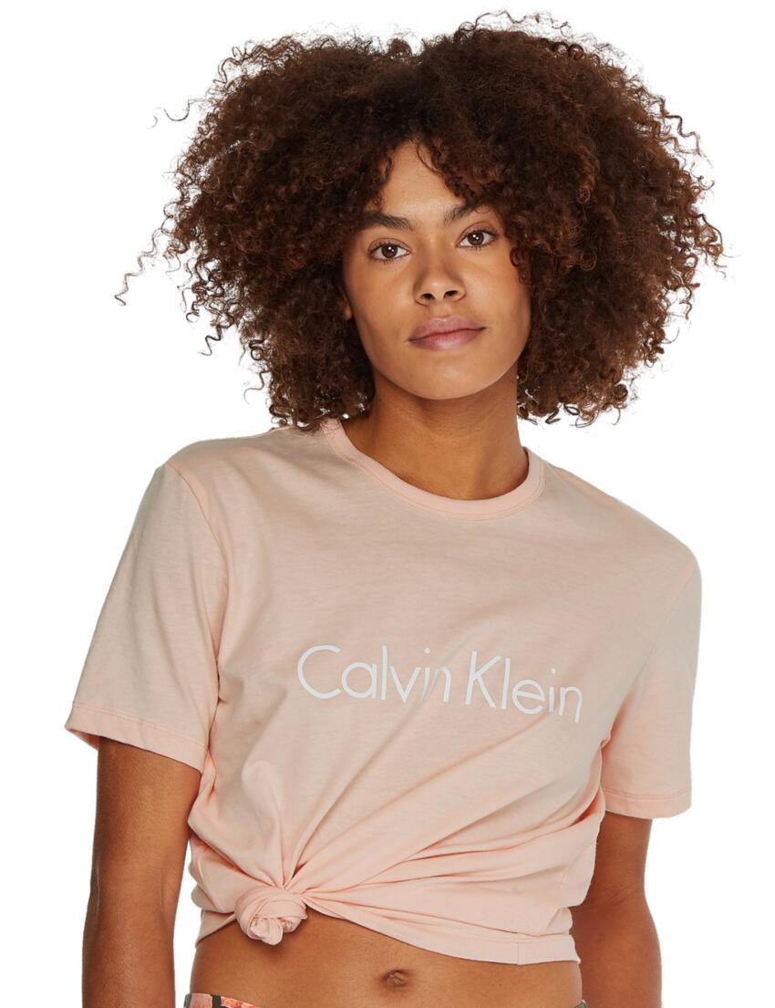 000QS6105E Calvin Klein Comfort Cotton Lounge T-Shirt - 000QS6105E Peach Melba