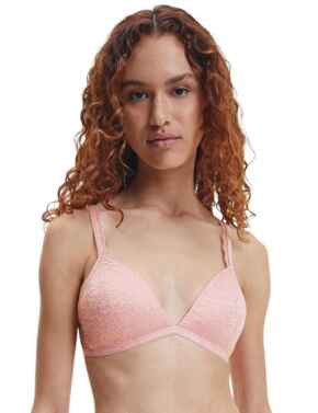 Calvin Klein CK One Lace Triangle Bra Pink Shell