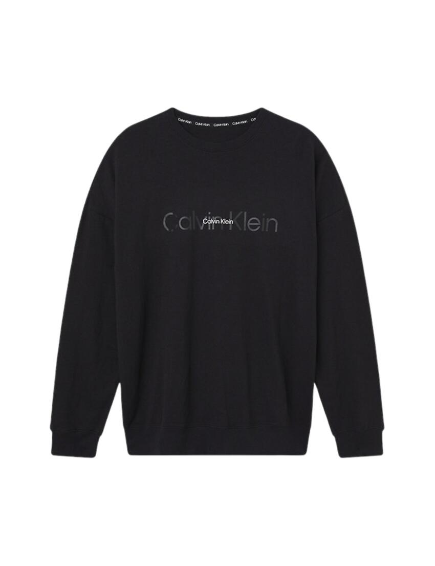 Calvin Klein Embossed Icon Lounge Long Sleeve Sweatshirt Black 