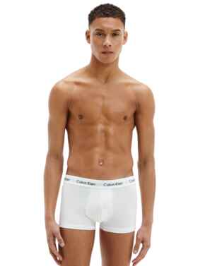 Calvin Klein Mens Cotton Stretch Three Pack Low Rise Trunks White 