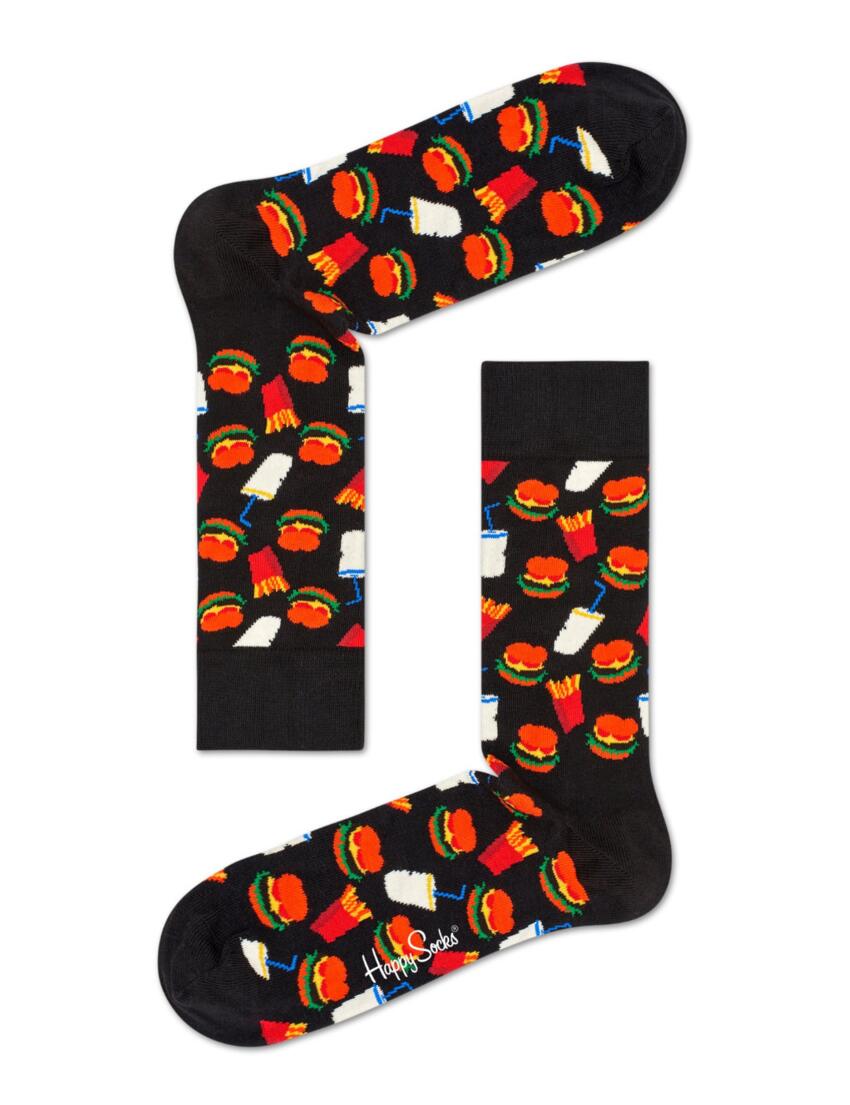 Happy Socks Hamburger Socks Black 