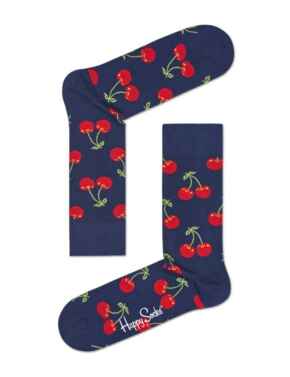 Happy Socks Organic Cotton Cherry Socks Navy
