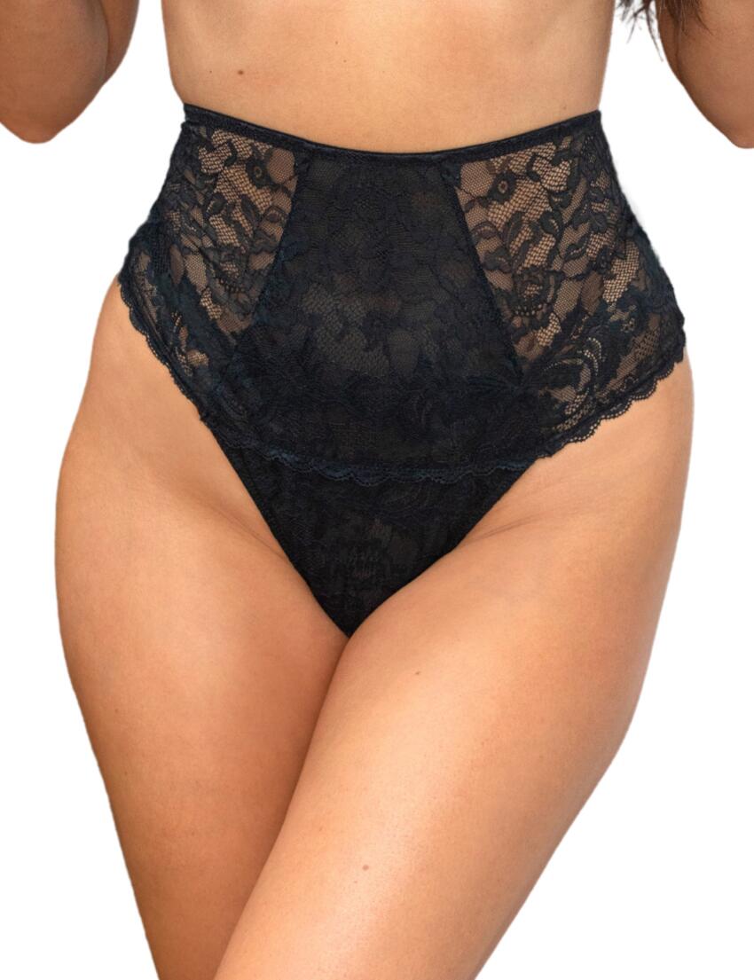 Pour Moi For Your Eyes Only High Waist Crotchless Thong - Belle