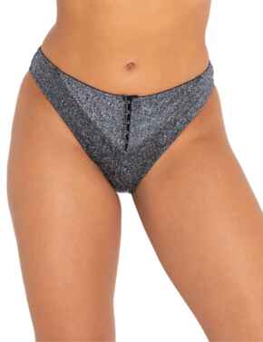 Pour Moi All That Glitters Brief Silver 