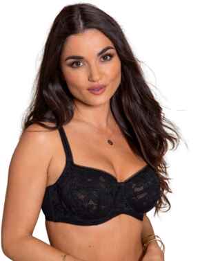 1502 Pour Moi Amour Underwired Non Padded Bra - 1502 Slate/Coral