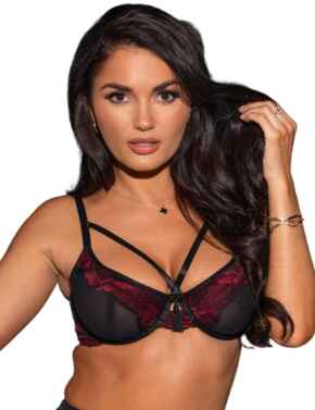 Pour Moi After Hours Underwired Non Padded Bra Red/Black 