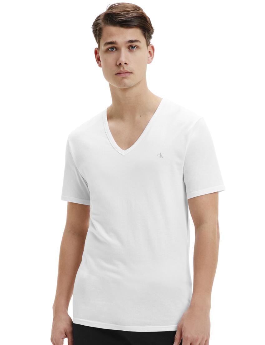calvin klein white v neck t shirt