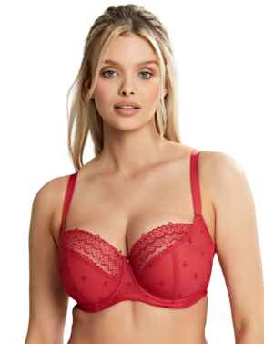 Cleo Selena Plunge Bra in Paradise Pink - Busted Bra Shop