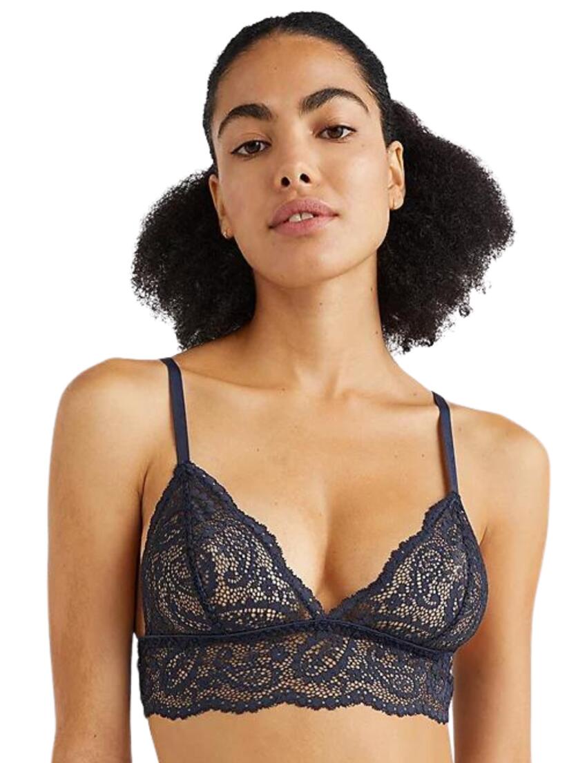 Tommy Hilfiger TH Ultra Soft Lace Triangle Bralette - Belle Lingerie  Tommy  Hilfiger TH Ultra Soft Lace Unlined Triangle Bralette - Belle Lingerie