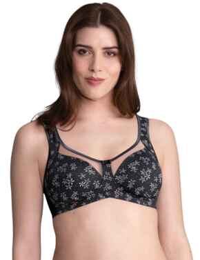 852256 Wacoal Lace Affair Non-Wired Bralette Bra - 852256 Forest Green/Gold