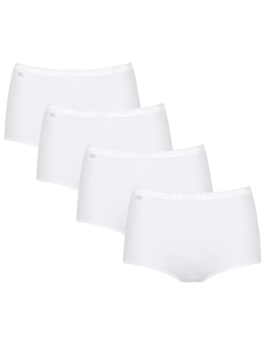 Sloggi Basic+ Maxi Brief 3 Pack + 1 Free White