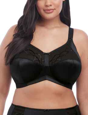 Elomi Cate 4030 Underwired Full Cup Supportive Bra, blackone, 80F :  : Fashion