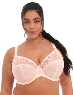 Elomi Charley Bra Red Lace Size 38E Underwired Unpadded Longline Bralette  4381