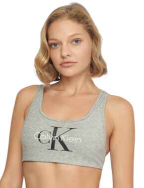 Calvin Klein Women's Body Unlined Keyhole Bralette, Grey Heather