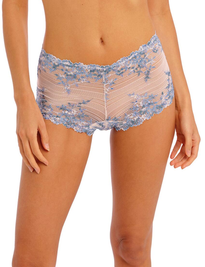 Wacoal Embrace Lace Boyshort Pastel Parchment/ Blue Multi 