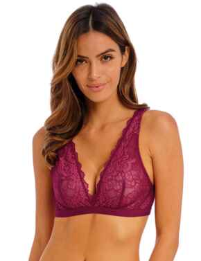 Wacoal Lace Perfection Bralette Red Plum
