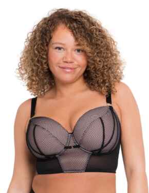 New Ladies Camille Lingerie Black Elle Womens Underwired Lace Bra