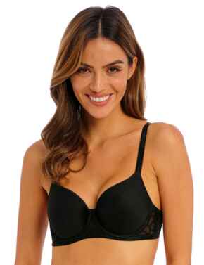 Buy Wacoal Essentials Padded Wired 3/4Th Cup T-Shirt Bra(Black, 36DD) at