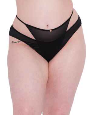 Scantilly by Curvy Kate Peep Show Brazilian Brief Black