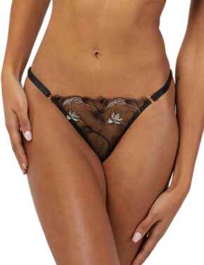 Wolf & Whistle Aria Thong Black/Gold