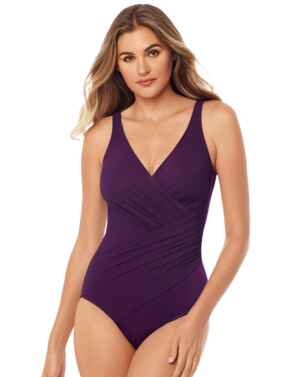 Miraclesuit Must Have Oceanus Swimsuit Sangria Purple 