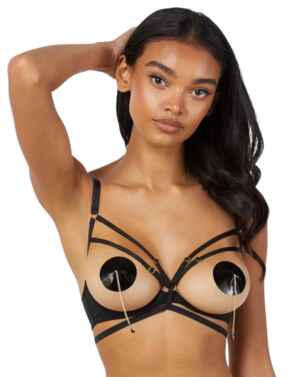 Wolf & Whistle Sarah Open Cup Bra Black