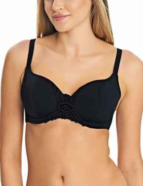 Freya Macrame Uw Padded Bandeau Bikini Top, Black – Bras & Honey USA