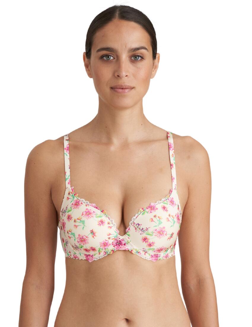 M&S COMFORT UNDERWIRE PADDED T SHIRT BRA WITH LACE SIZE 34B