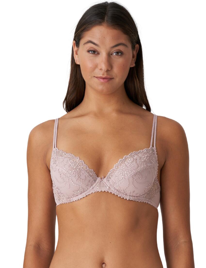 Lace Push Up Balcony Bra 36C Uplifting Supportive Underwired Plunge New Pink