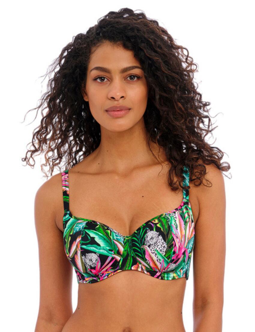 203103 Freya Cala Selva Underwired Sweetheart Bikini Top - 203103 Jungle 