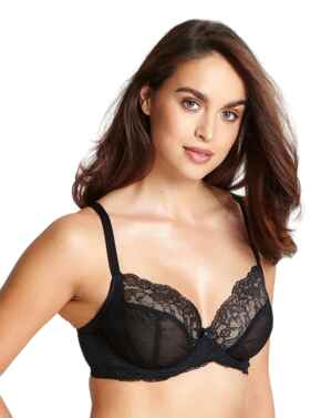 ST015105 Scantilly by Curvy Kate Buckle Up Padded Half Cup Bra - ST015105  Black