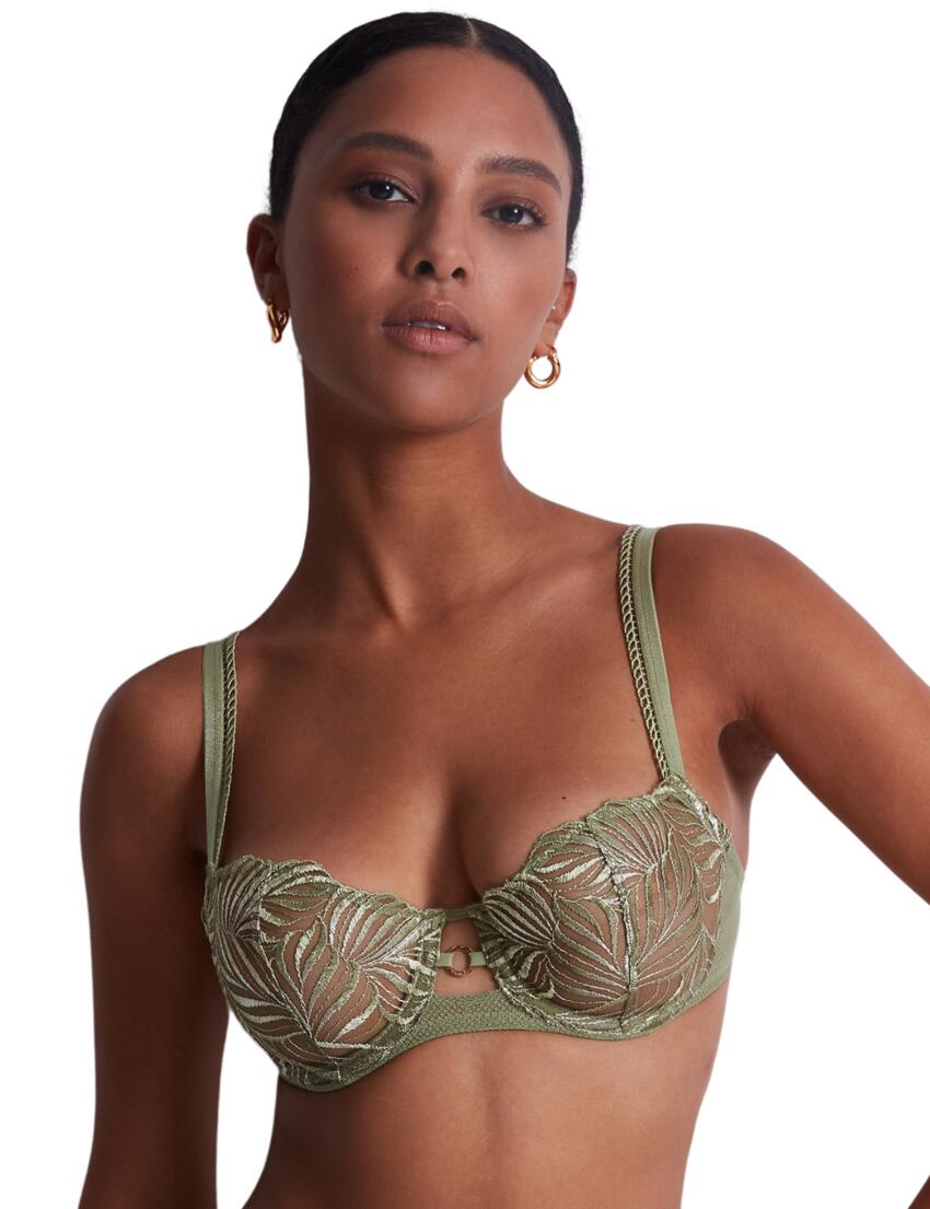 Aubade Women's Paradis Exotique Half Cup Bra, Green (ia), 30C at   Women's Clothing store