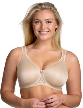 Miss Mary Of Sweden Smooth Lacy T Shirt Bra Beige
