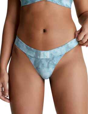 Calvin Klein CK Authentic Brazilian Bikini Briefs Tie Dye Blue 