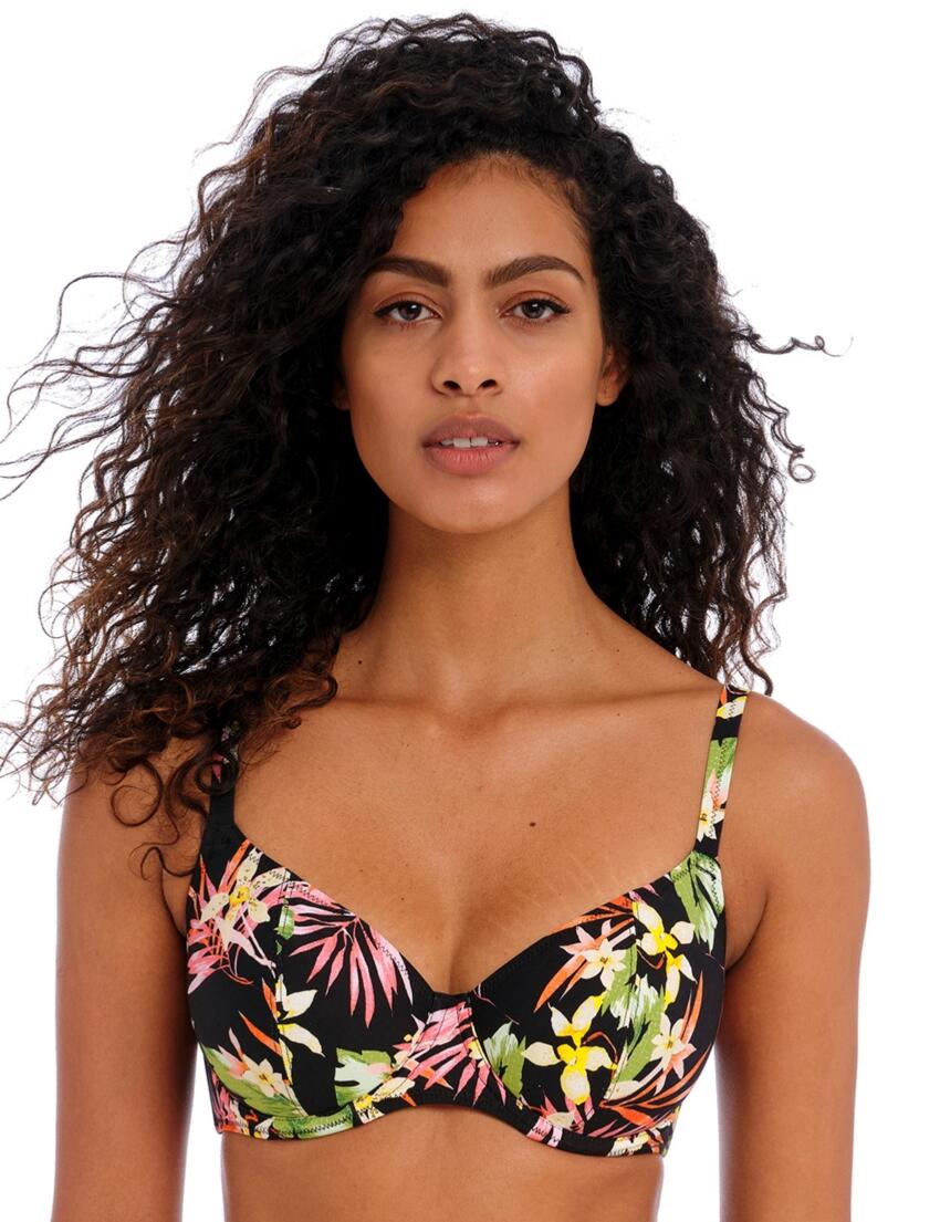 Freya Savanna Sunset Plunge Bikini Top Multi