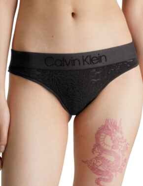  Calvin Klein Lace Thong Black 