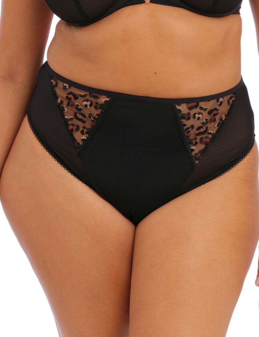 Elomi Namrah High Leg Brief Black 