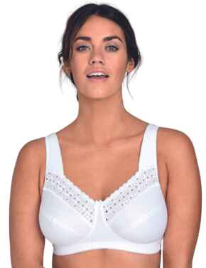 Miss Mary of Sweden Broderie Anglaise Full Cup Wireless Bra White