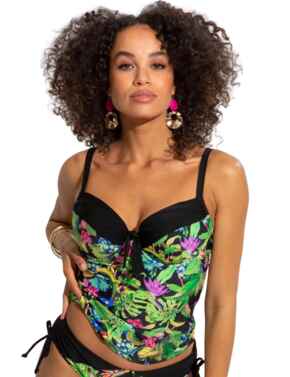  Pour Moi St Lucia Padded Underwired Tankini Tropical 