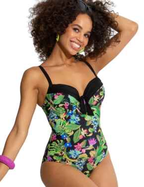 Pour Moi St Lucia Padded Underwired Swimsuit Tropical 
