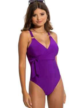 Pour Moi Samoa Tummy Control Swimsuit Purple