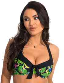 Pour Moi St Lucia Halter Underwired Non-Padded Top Tropical 