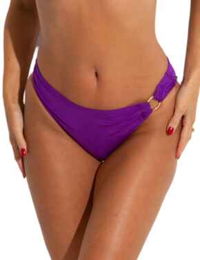 Finelylove Tummy Control Swimsuits For Women Padded Sport Bra Style Shorts  Purple S 