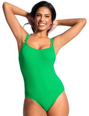 Pour Moi Cali Tummy Control Swimsuit Green
