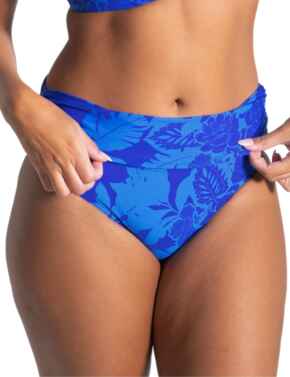 Pour Moi Maui Fold Bikini Brief  Blue Tropical