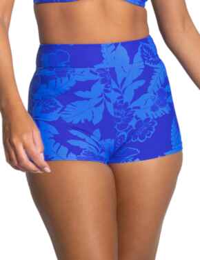 Pour Moi Maui Bikini Shorts Blue Tropical