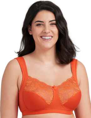 Miss Mary Of Sweden Lovely Lace Full Cup Bra Orange 