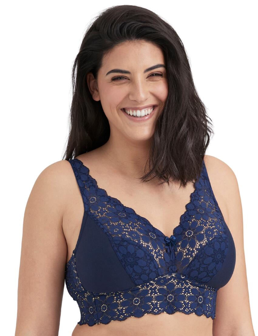 MISS MARY OF SWEDEN Flames Women's Underwired Lace Bra with No-Slip Straps  Dark Blue : : Clothing, Shoes & Accessories