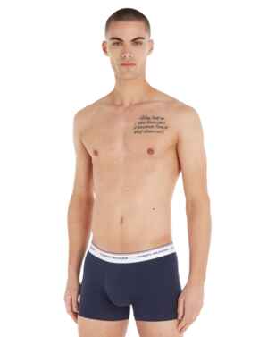 Tommy Hilfiger Mens Essential Repeat Trunks 3 Pack Multi/Peacoat