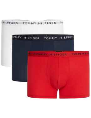 Tommy Hilfiger Mens Trunk 3 Pack White/Desert Sky/Primary Red